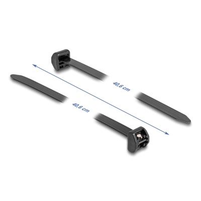 Delock Cable Tie with metal tab L 406 x W 12.7 mm 10 pieces black 2