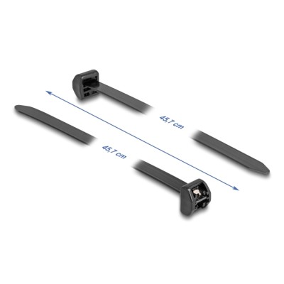 Delock Cable Tie with metal tab L 457 x W 12.7 mm 10 pieces black 2
