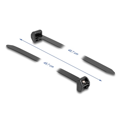 Delock Cable Tie with metal tab L 457 x W 12.7 mm 10 pieces black
