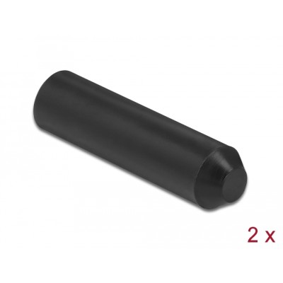 Delock End Caps with inside adhesive 70 x 16 mm 2 pieces black