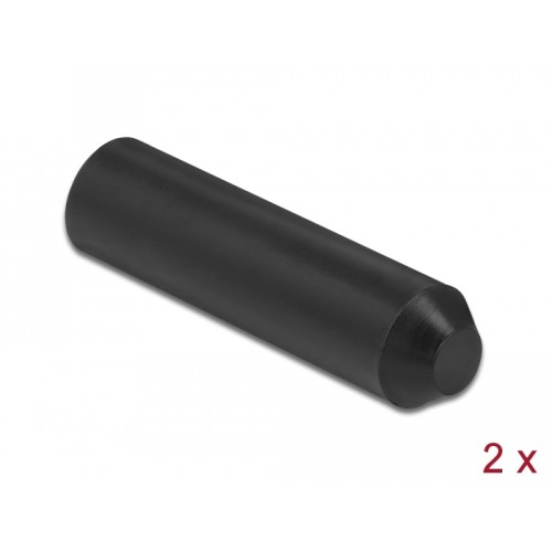 Delock End Caps with inside adhesive 70 x 16 mm 2 pieces black