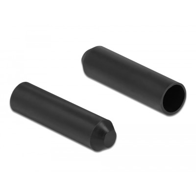 Delock End Caps with inside adhesive 70 x 16 mm 2 pieces black 2