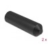 Delock End Caps with inside adhesive 70 x 20 mm 2 pieces black