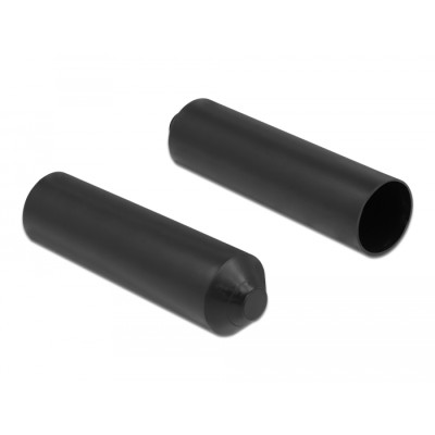 Delock End Caps with inside adhesive 70 x 20 mm 2 pieces black 2