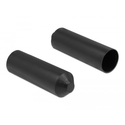 Delock End Caps with inside adhesive 80 x 25 mm 2 pieces black 2