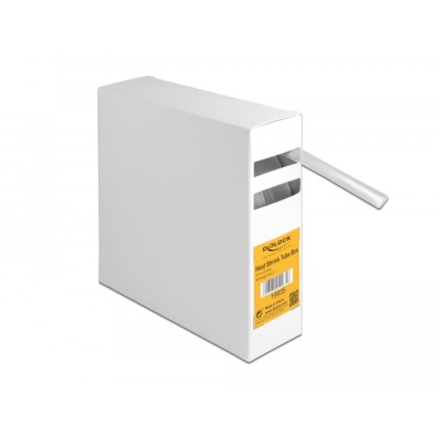 Delock Heat shrink tube box, Shrinkage ratio 2:1, 10 m x 9.5 mm transparent