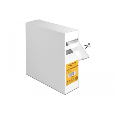 Delock Heat shrink tube box, Shrinkage ratio 2:1, 4 m x 25.4 mm transparent 2