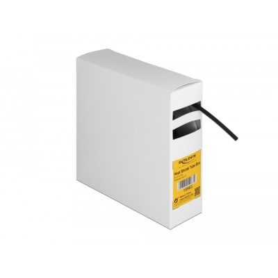 Delock Heat shrink tube Box, with inside adhesive, shrinkage ratio 3:1, 5 m x 3.2 mm black
