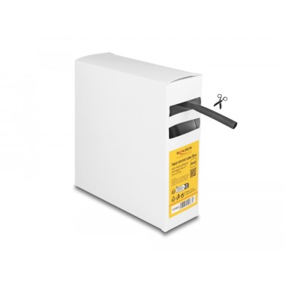 Delock Heat shrink tube Box, with inside adhesive, shrinkage ratio 4:1, 5 m x 6 mm black 2