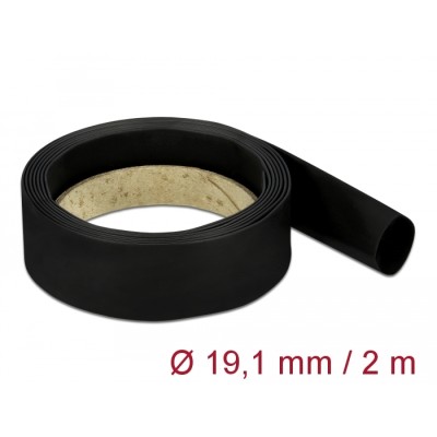 Delock Heat Shrink Tube 2 m x 19.1 mm Shrinkage Ratio 4:1 black