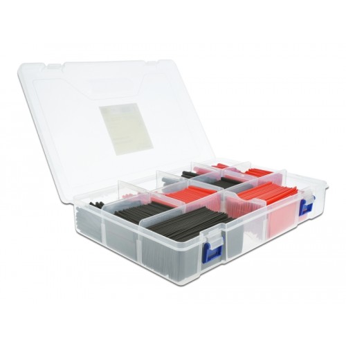 Delock Heat shrink tube assortment box red / black 520 pieces