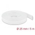 Delock Braided Sleeve stretchable 5 m x 25 mm white