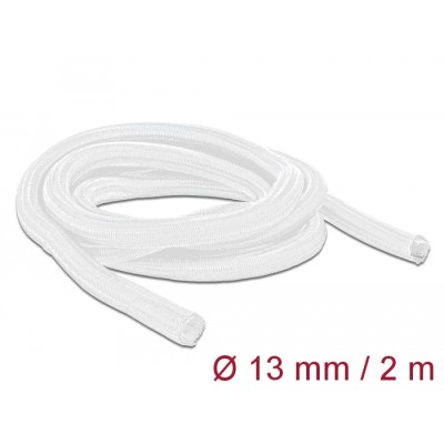 Delock Braided Sleeve self-closing 2 m x 13 mm white
