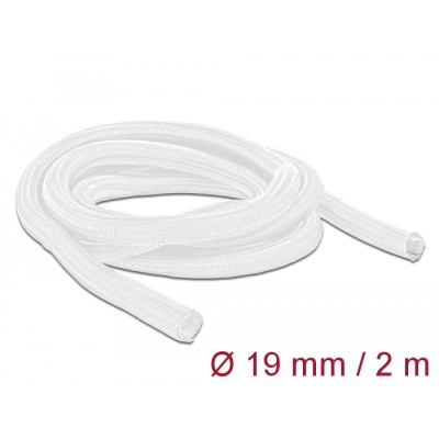 Delock Braided Sleeve self-closing 2 m x 19 mm white