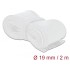 Delock Braided Sleeve with Hook-and-Loop Fastener 2 m x 19 mm white