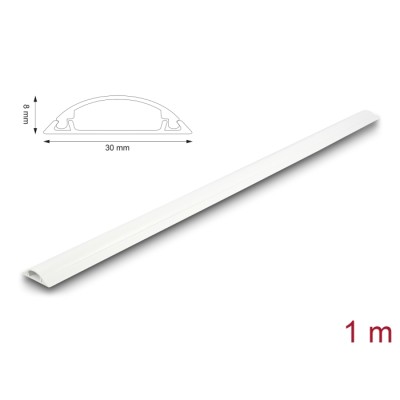 Delock Cable Duct self-adhesive 30 x 8 mm - length 1 m white 2