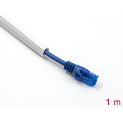 Delock Cable Duct Mini self-closing self-adhesive 10 x 10 mm - length 1 m white
