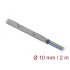 Delock Cable protection sleeve with snap button fastener heat-resistant 2 m x 10 mm grey / black