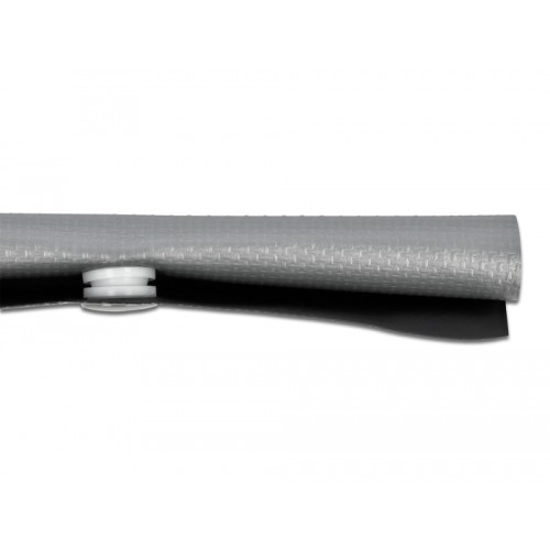 Delock Cable protection sleeve with snap button fastener heat-resistant 2 m x 20 mm grey / black