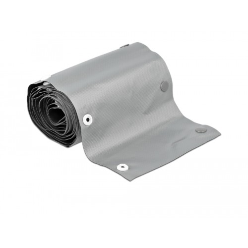 Delock Cable protection sleeve with snap button fastener heat-resistant 2 m x 30 mm grey / black