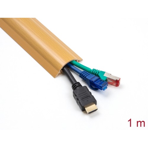 Delock Cable Duct self-adhesive 50 x 13 mm - length 1 m wood look