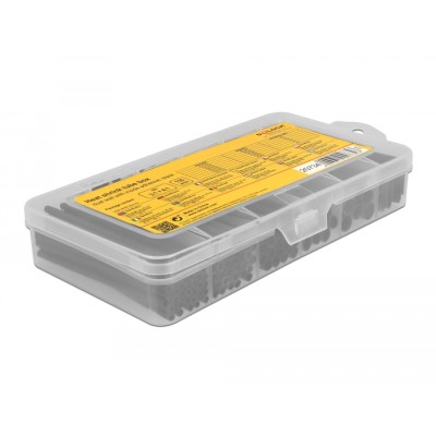Delock Heat shrink tube assortment box, dual wall with inside adhesive, shrinkage ratio 3:1 and 4:1, black 116 pieces 2