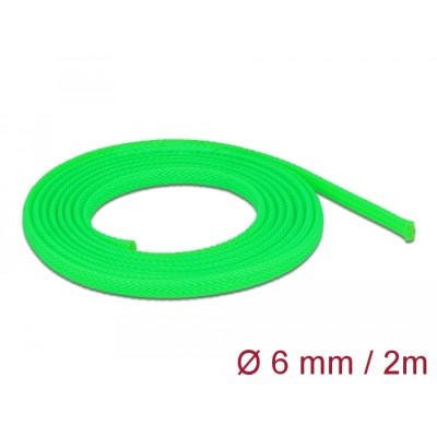 Delock Braided Sleeve stretchable 2 m x 6 mm green