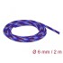 Delock Braided Sleeve stretchable 2 m x 6 mm blue-red-white
