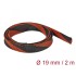 Delock Braided Sleeve stretchable 2 m x 19 mm black-red