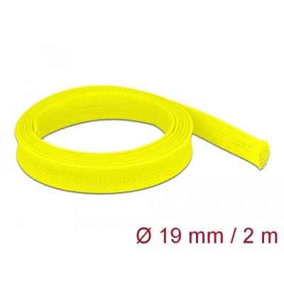 Delock Braided Sleeve stretchable 2 m x 19 mm yellow