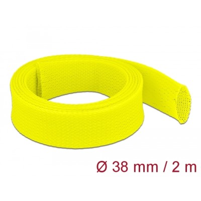 Delock Braided Sleeve stretchable 2 m x 38 mm yellow