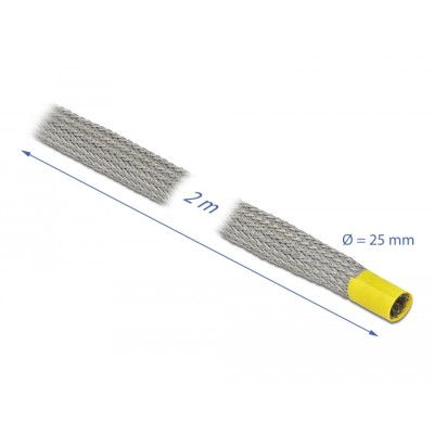 Delock Braided sleeve for EMC shielding stretchable 2 m x 25 mm 2