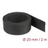 Delock Fabric heat shrink tube 2 m x 20 mm shrinkage ratio 2:1 black