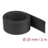 Delock Fabric heat shrink tube 2 m x 25 mm shrinkage ratio 2:1 black