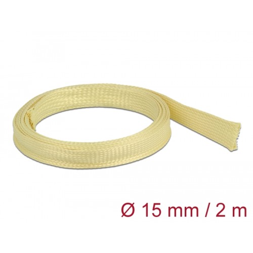 Delock Braided Sleeve made of aramid fibers 2 m x 15 mm