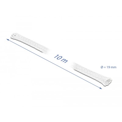 Delock Braided Sleeve stretchable 10 m x 19 mm white 2