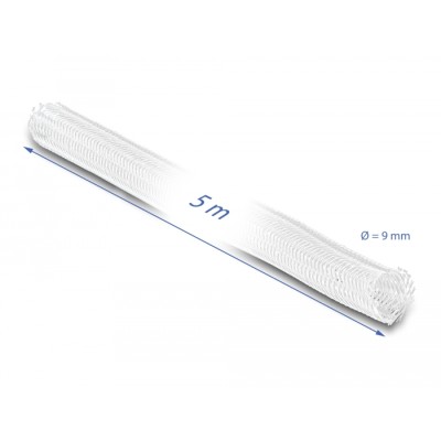 Delock Braided Sleeve self-closing 5 m x 9 mm white 2