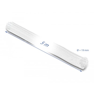 Delock Braided Sleeve self-closing 5 m x 19 mm white 2