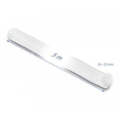 Delock Braided Sleeve self-closing 5 m x 25 mm white 2
