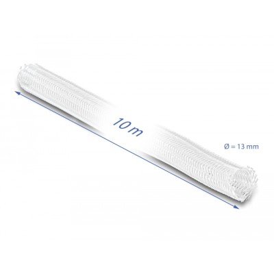 Delock Braided Sleeve self-closing 10 m x 13 mm white 2