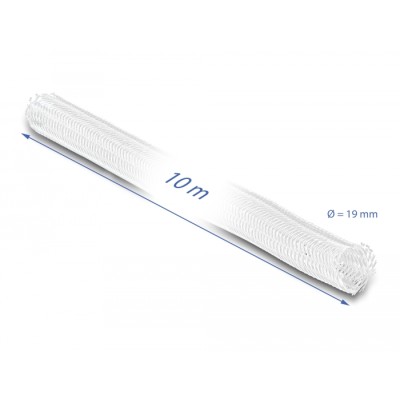 Delock Braided Sleeve self-closing 10 m x 19 mm white 2