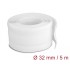 Delock Braided Sleeve with Hook-and-Loop Fastener 5 m x 32 mm white