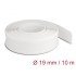 Delock Braided Sleeve with Hook-and-Loop Fastener 10 m x 19 mm white