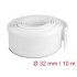 Delock Braided Sleeve with Hook-and-Loop Fastener 10 m x 32 mm white