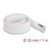 Delock Braided Sleeve with zip fastener heat-resistant 1 m x 30 mm white