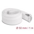 Delock Braided Sleeve with zip fastener heat-resistant 1 m x 50 mm white