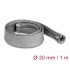 Delock Braided Sleeve with zip fastener heat-resistant 1 m x 30 mm grey