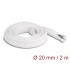Delock Braided Sleeve with zip fastener heat-resistant 2 m x 20 mm white