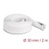 Delock Braided Sleeve with zip fastener heat-resistant 2 m x 30 mm white