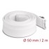 Delock Braided Sleeve with zip fastener heat-resistant 2 m x 50 mm white